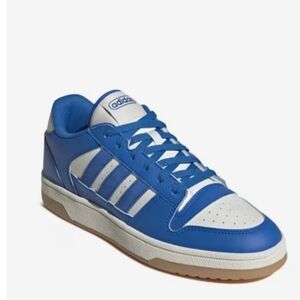 Adidas Youth Blue and White Court Sneakers